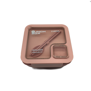 Plastic Square Bento Box For Adults And Kids,Leak-Proof Lunch Box Containers With Tableware,Microwave-Safe